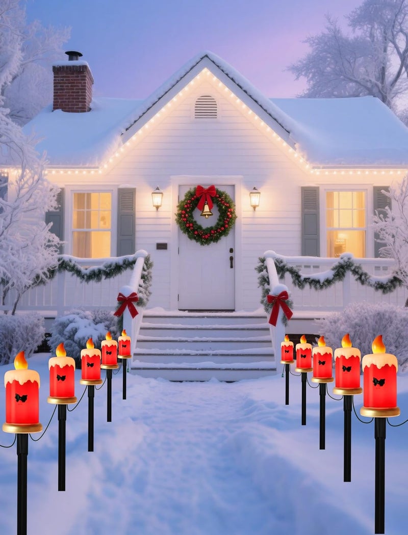 Adirxon 5-Pack Bright C7 Christmas Yard Stakes, Professional Outdoor Pathway Lights for Walkway, Heavy Duty Waterproof Holiday Decorations for Lawn & Winter Display - Image 4